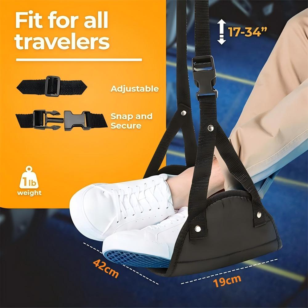 Travel Accessories Long Flight - Portable Adjustable Footrest Hammock for Airplane