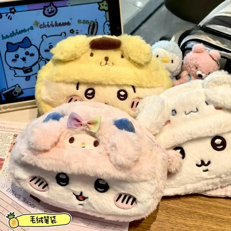 Luggage Cover Protector - Kawaii Anime Plush Pen Case Cartoon