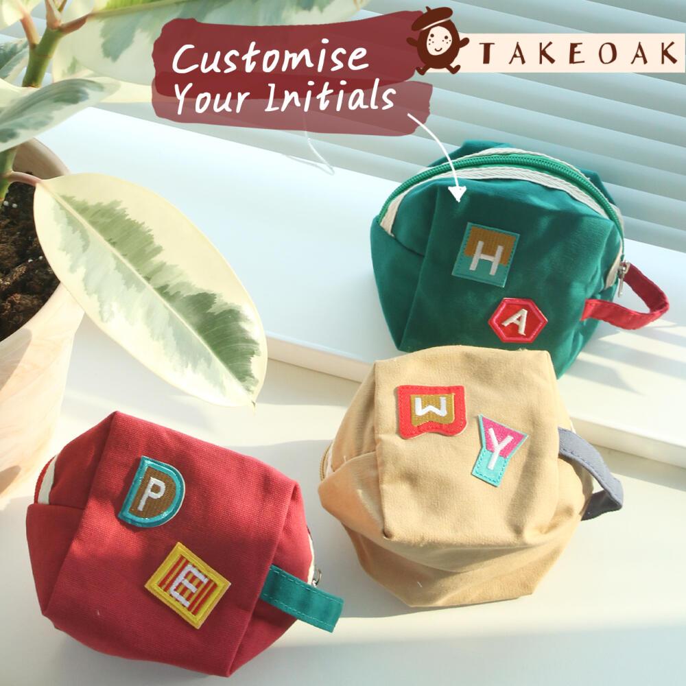 Travel Accessories Aesthetic - Personalized Custom Embroidery Dual Initial Canvas