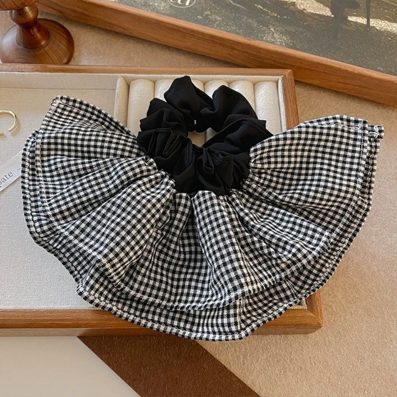 Extra Large Plaid Hair Ties El - Travel Accessories Aesthetic review and price