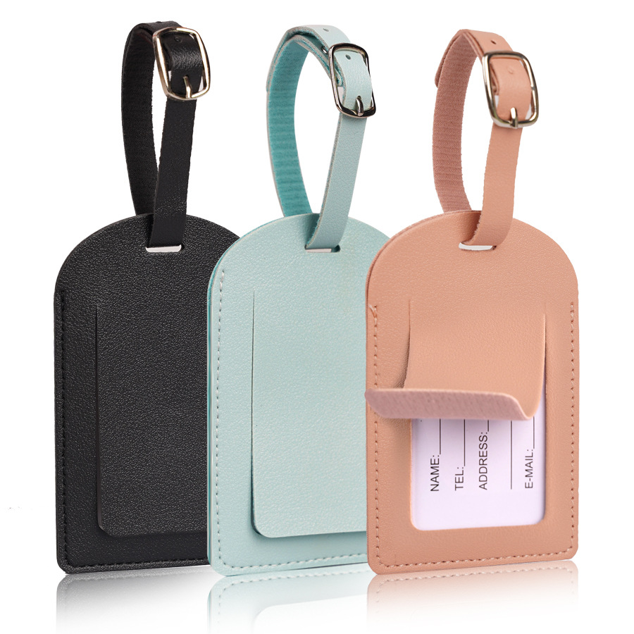 Women Men Luggage Tags PU Leat - Travel Accessories Aesthetic review and price