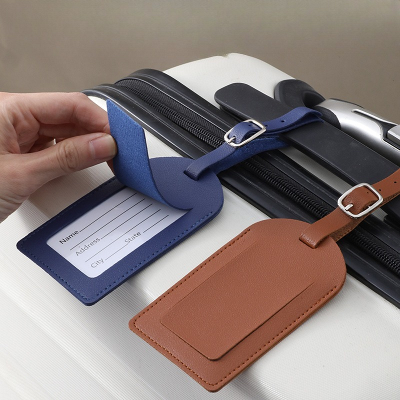 Women Men Luggage Tags PU Leat - Travel Accessories Aesthetic review and price