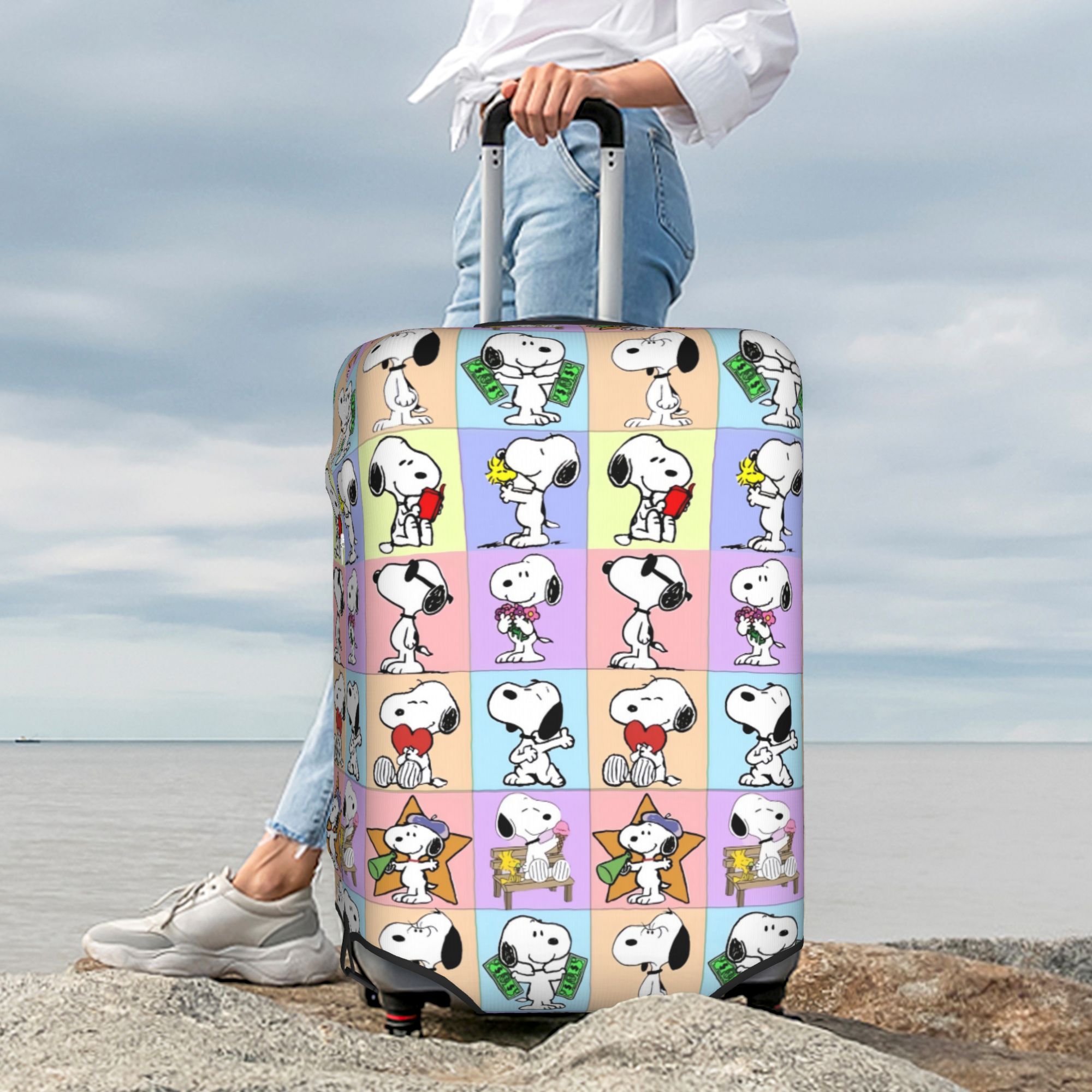 Anime Dog Checkered Plaid  S-S - Luggage Cover Protector review and price