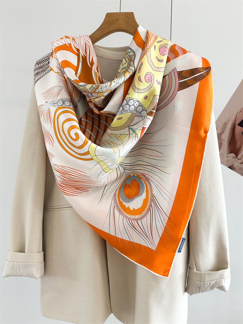 Designer Silk Scarf Women Spri - Travel Accessories Aesthetic review and price