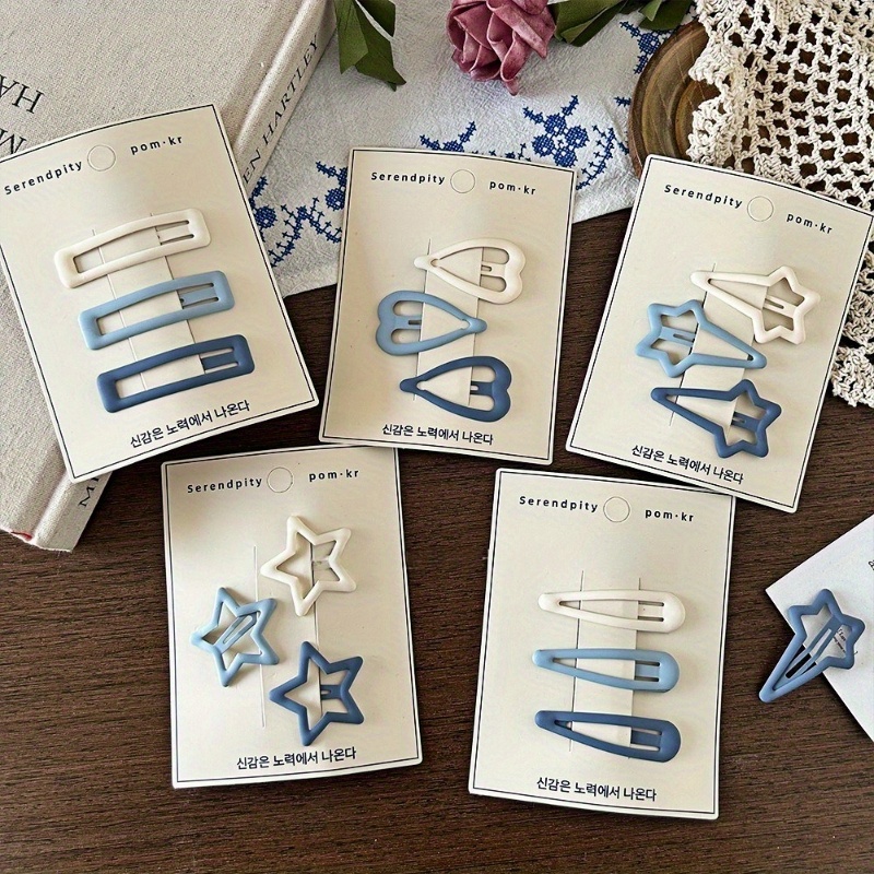15pcs Matte Hair Clips Cute Gr - Travel Accessories Aesthetic review and price
