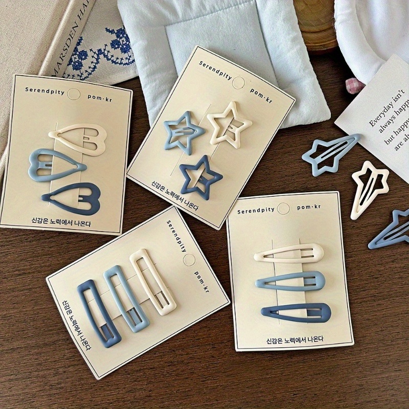15pcs Matte Hair Clips Cute Gr - Travel Accessories Aesthetic review and price